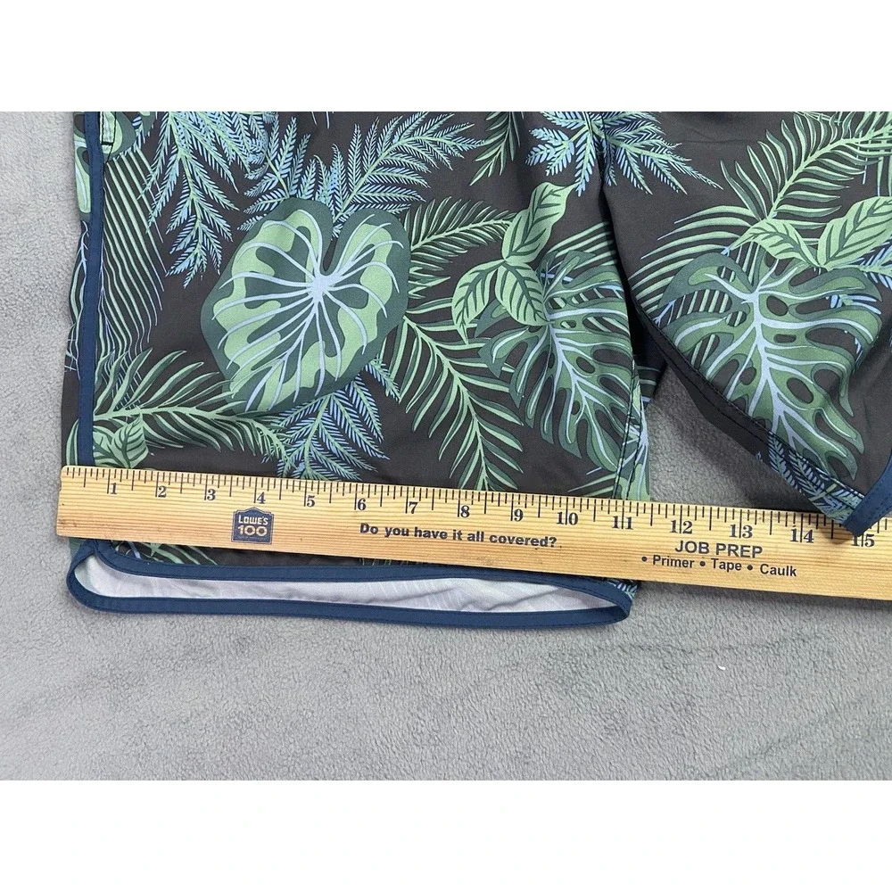 Fair Harbor Shorts Mens Medium Swim Green Tropical Palm 8